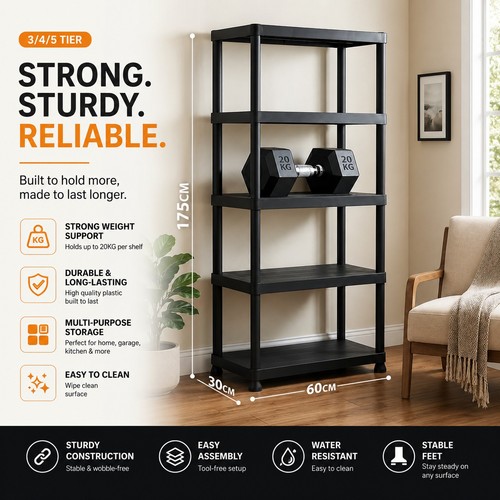 Plastic storage shelving - plastic, rack