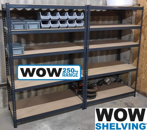 Grey warehouse racking - warehouse,