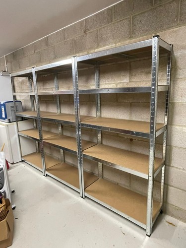 New tier garage shelving - -,