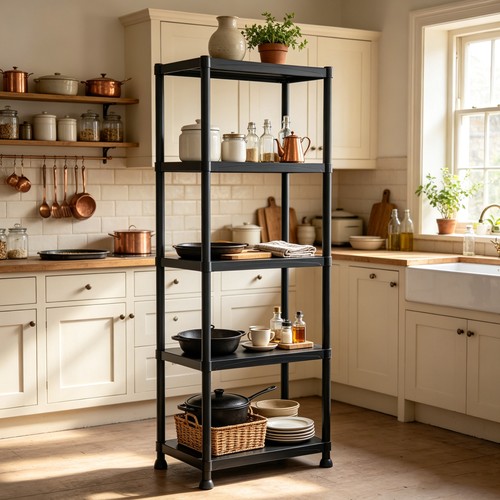 Plastic storage shelving rack - storage,